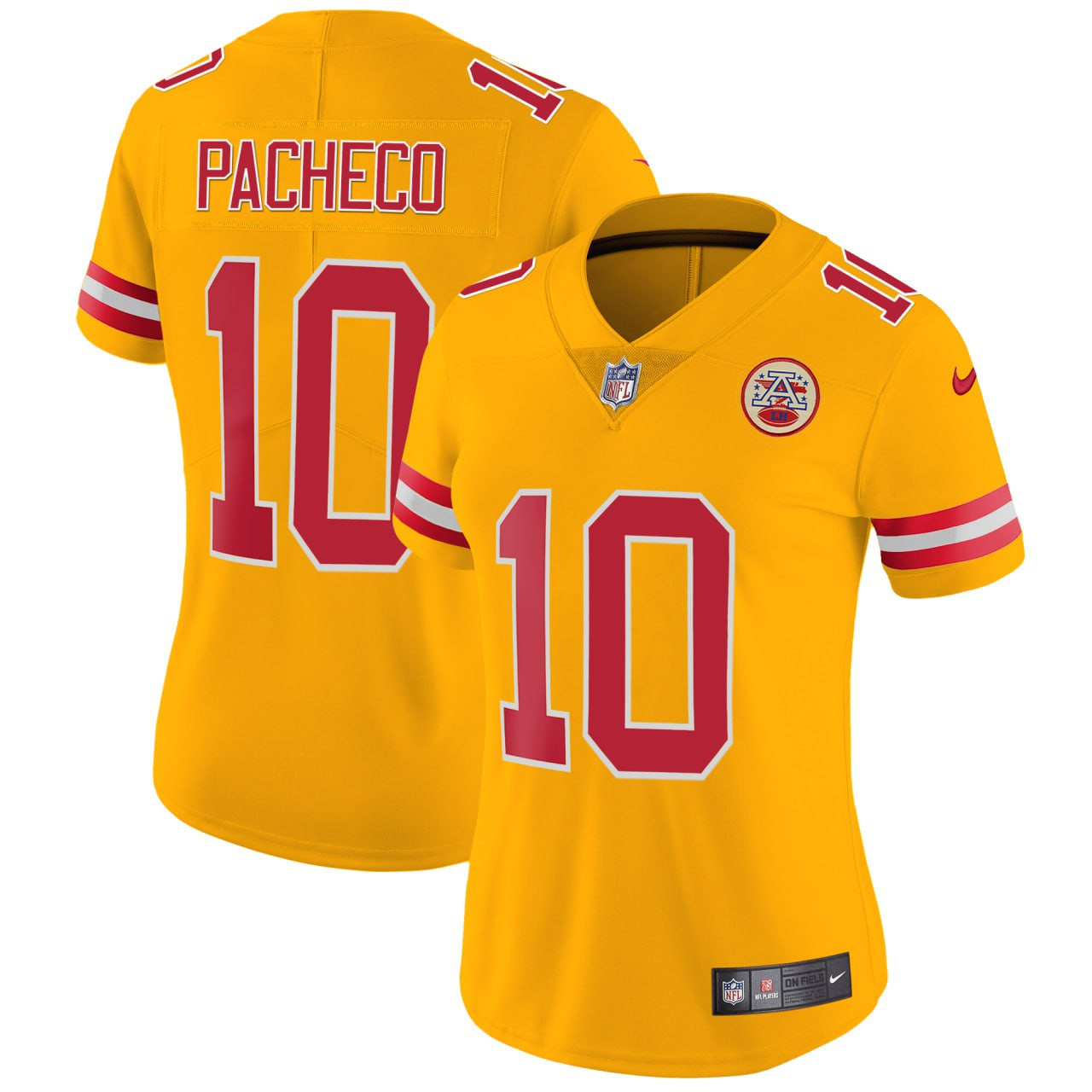 Women's Women's Isiah Pacheco Kansas City Chiefs Yellow Yellow Jersey - All Stitched