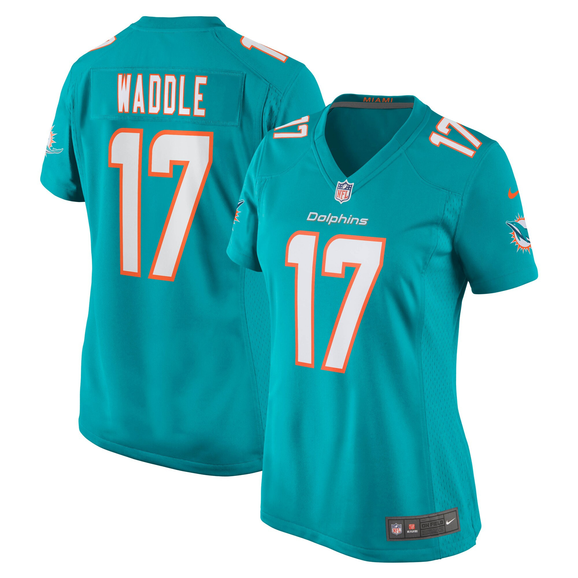 Women's Women's Jaylen Waddle Miami Dolphins Aqua Aqua Jersey - All Stitched