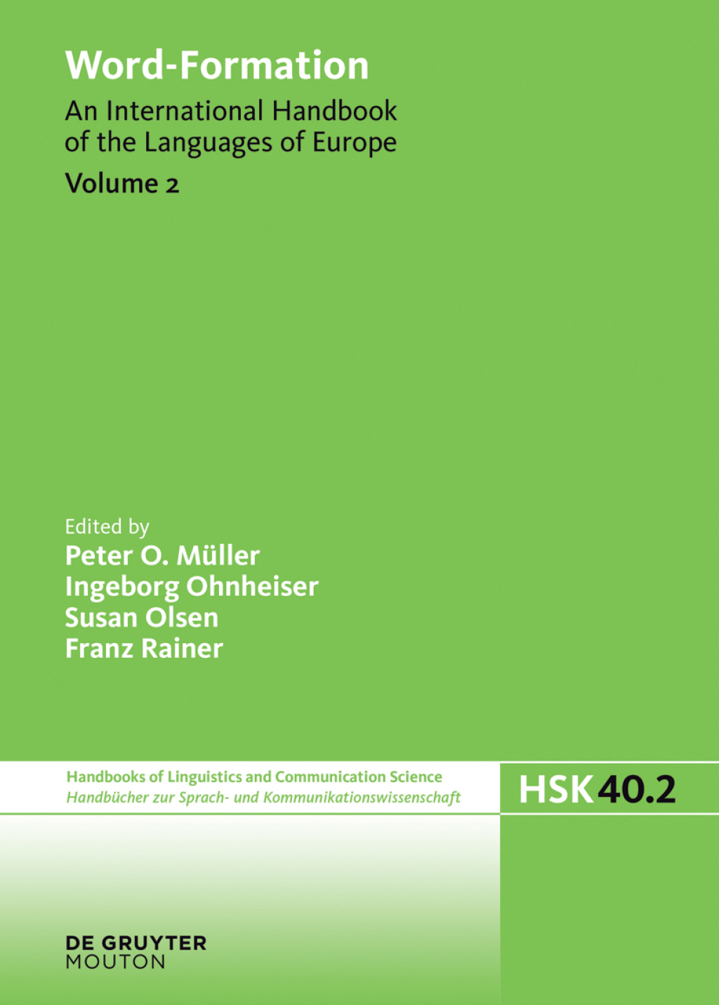 Word-Formation An International Handbook of the Languages of Europe 1st Edition â€“ PDF/EPUB Version Downloadable