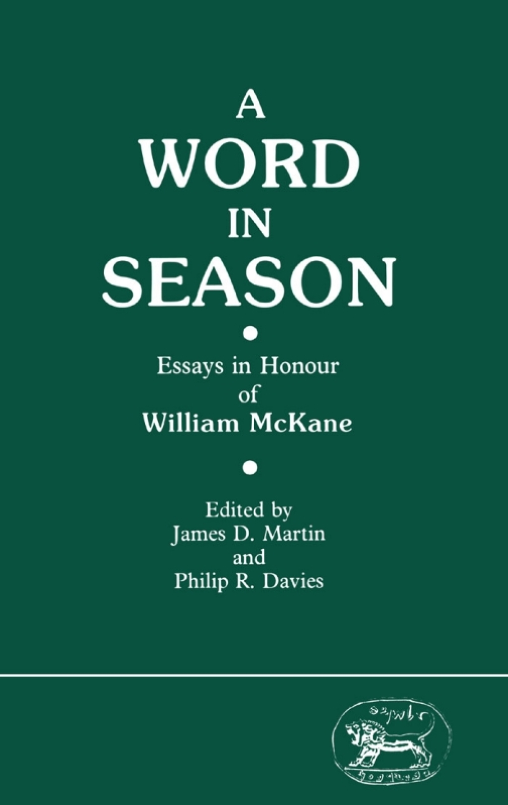 Word in Season Essays in Honour of William McKane 1st Edition â€“ PDF/EPUB Version Downloadable