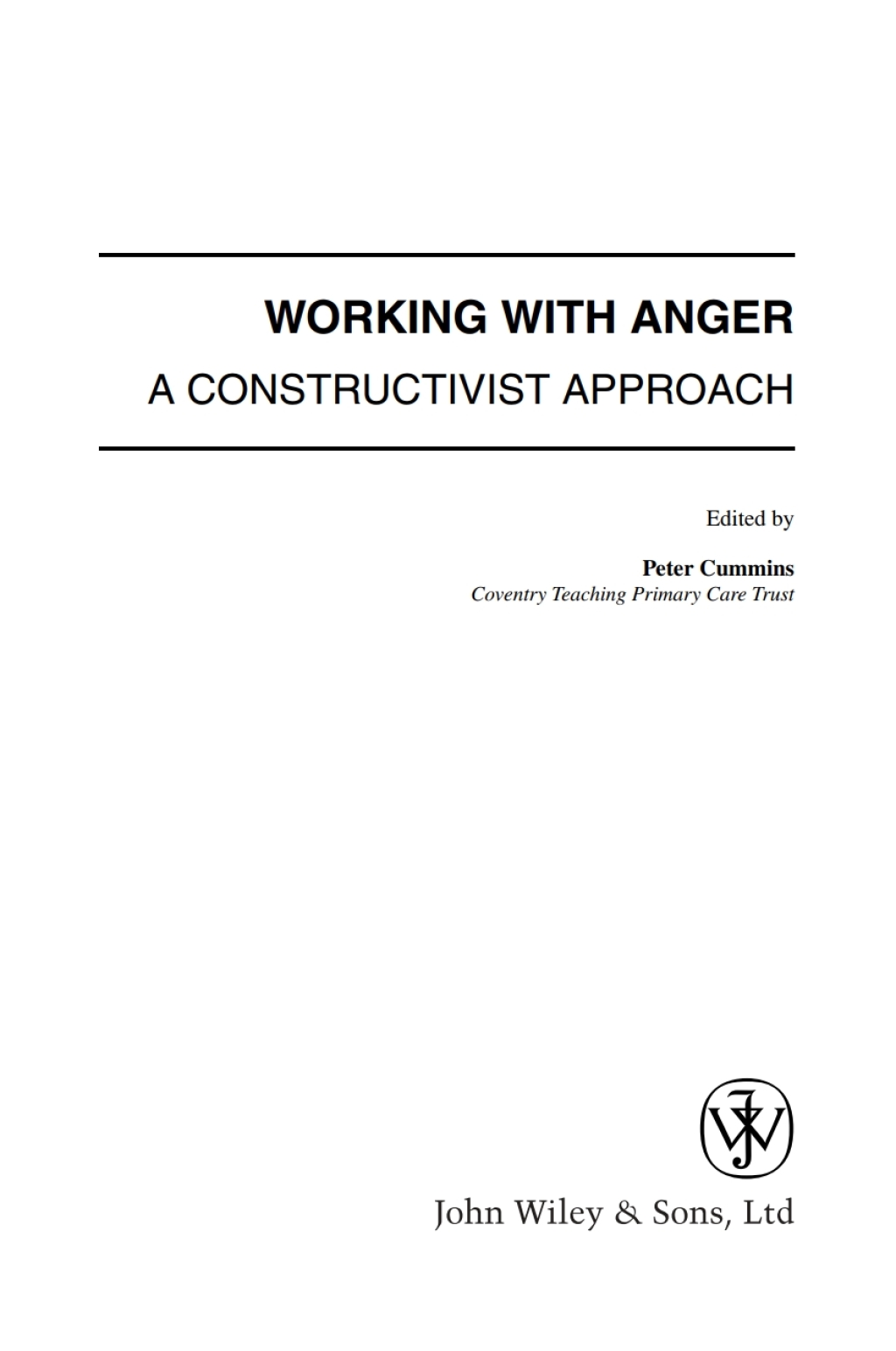 Working with Anger A Constructivist Approach 1st Edition â€“ PDF/EPUB Version Downloadable