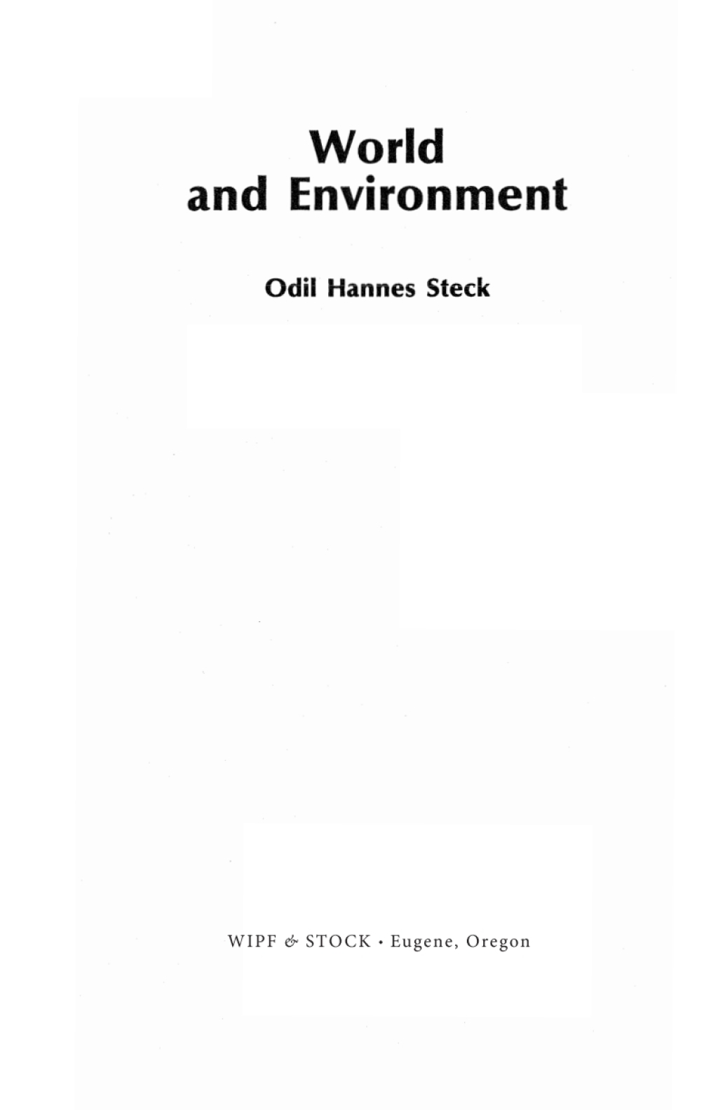 World and Environment  â€“ PDF/EPUB Version Downloadable
