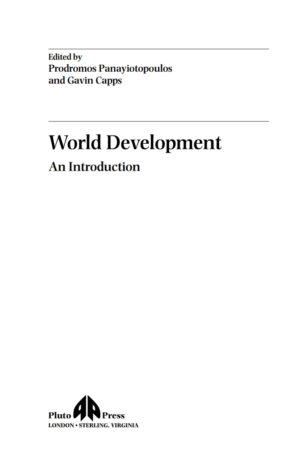 World Development An Introduction 1st Edition â€“ PDF/EPUB Version Downloadable