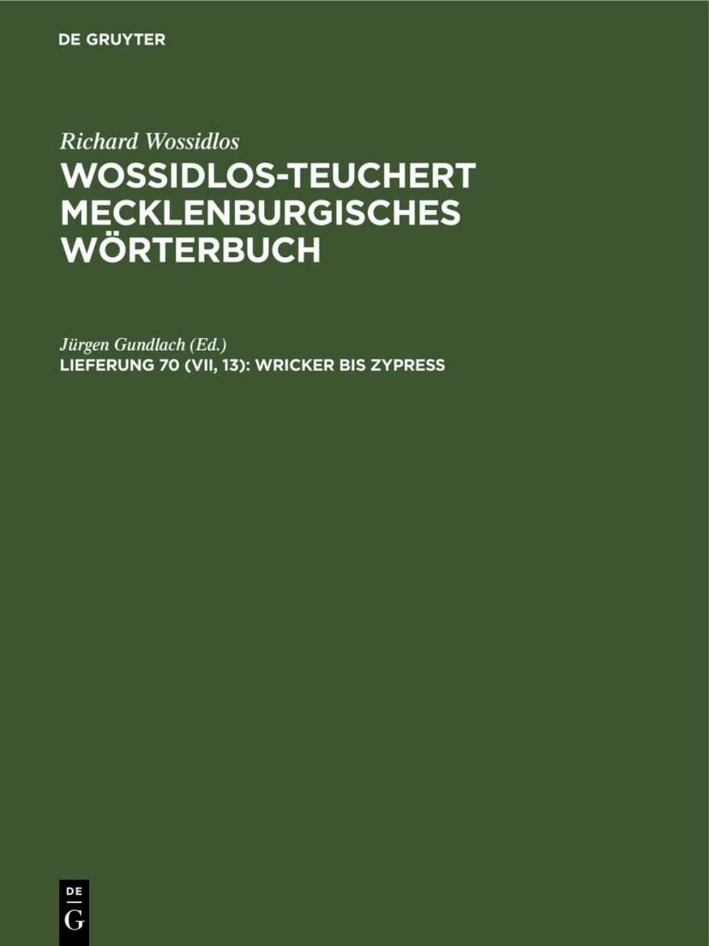 Wricker bis ZypreÃŸ 1st Edition â€“ PDF/EPUB Version Downloadable