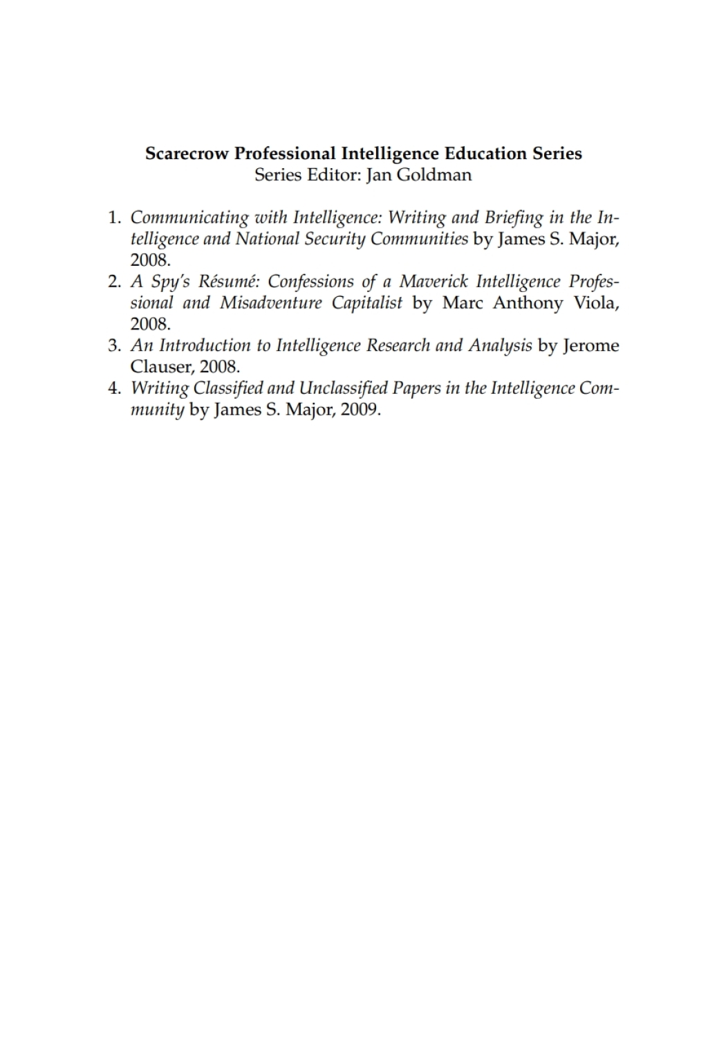 Writing Classified and Unclassified Papers for National Security A Scarecrow Professional Intelligence Education Series Manual 1st Edition â€“ PDF/EPUB Version Downloadable