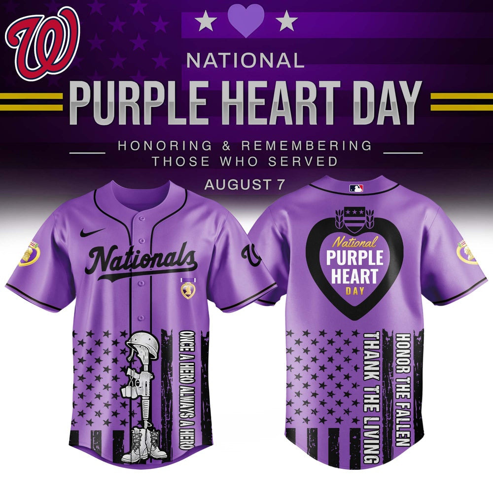 WSH x Purple Heart Day Baseball Jersey Limited Edition