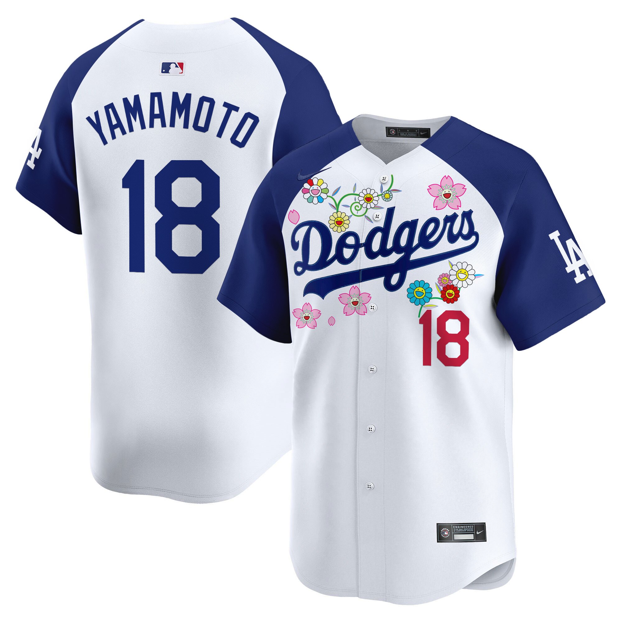 Yamamoto Men's Los Angeles Dodgers x Takashi Murakami 2025 Vapor Premier Limited Alternate Jersey - Stitched