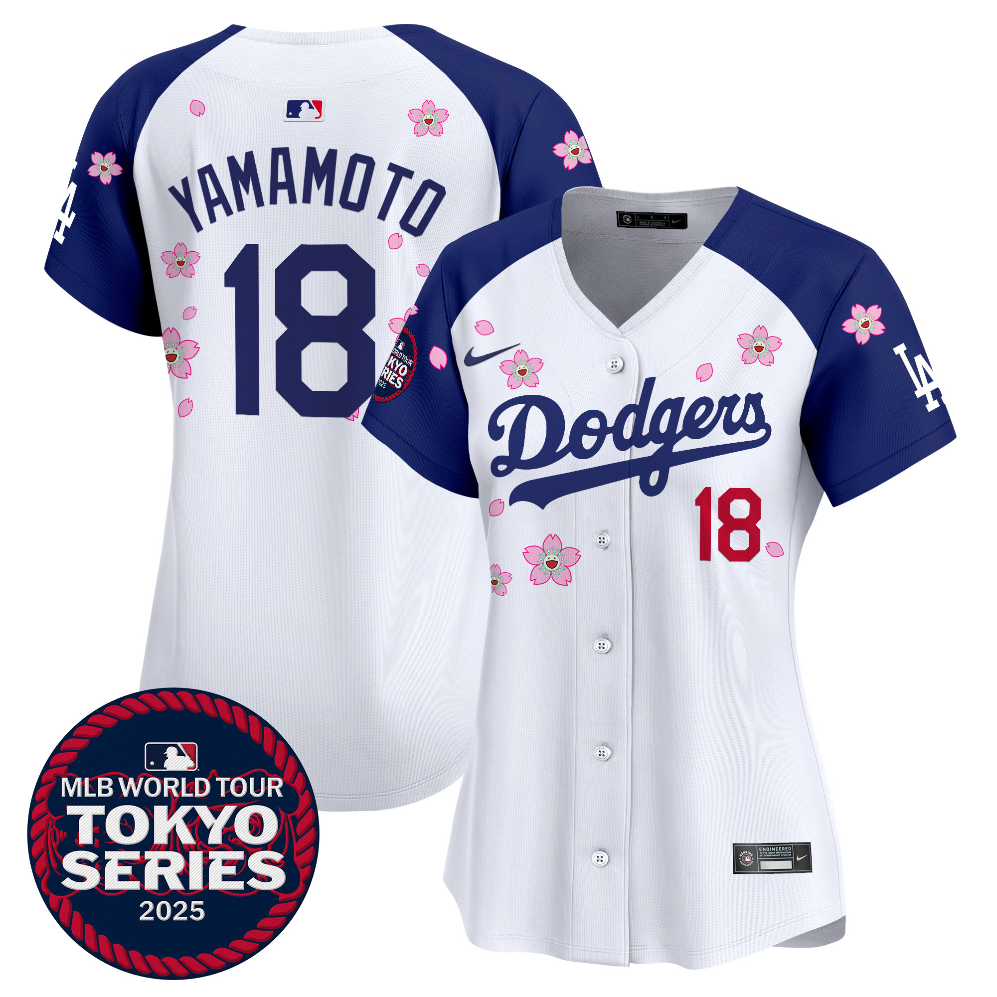 Yamamoto Women's Los Angeles Dodgers Tokyo Series 2025 Vapor Premier Limited Alternate Jersey V2 - Stitched