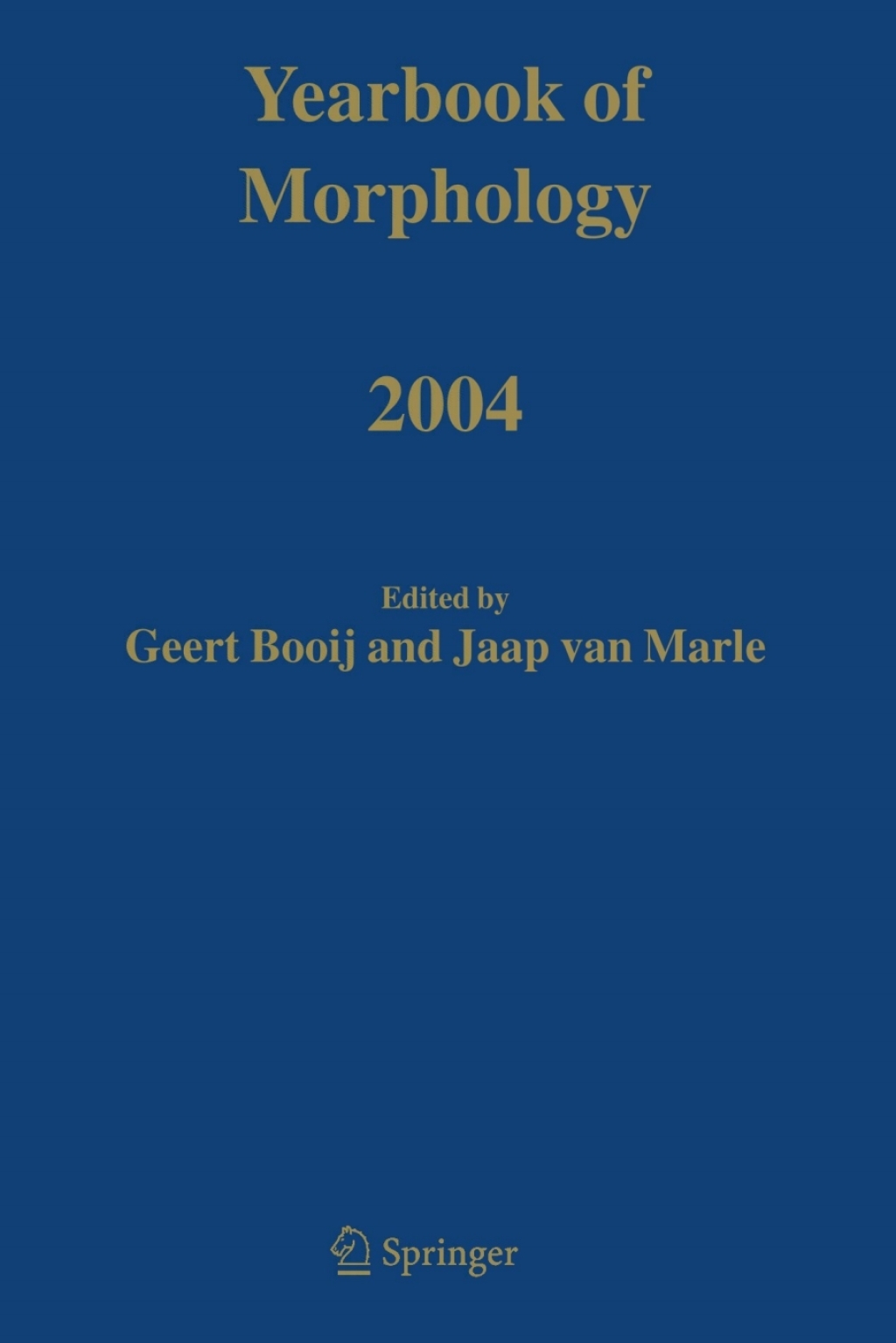 Yearbook of Morphology 2004 1st Edition â€“ PDF/EPUB Version Downloadable