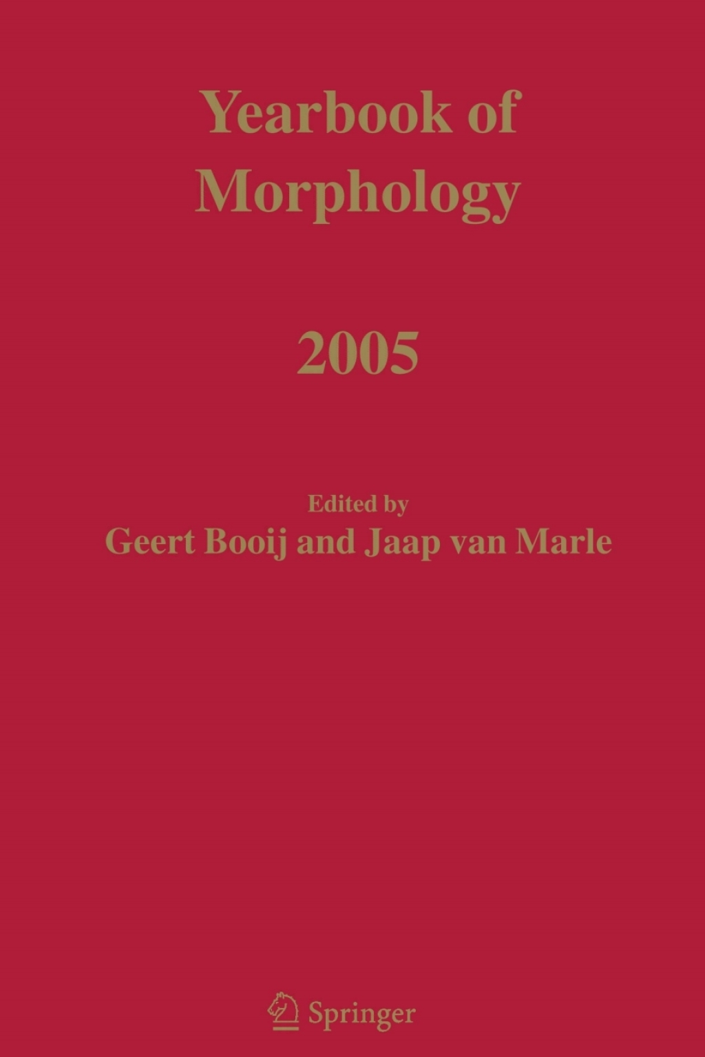 Yearbook of Morphology 2005 1st Edition â€“ PDF/EPUB Version Downloadable