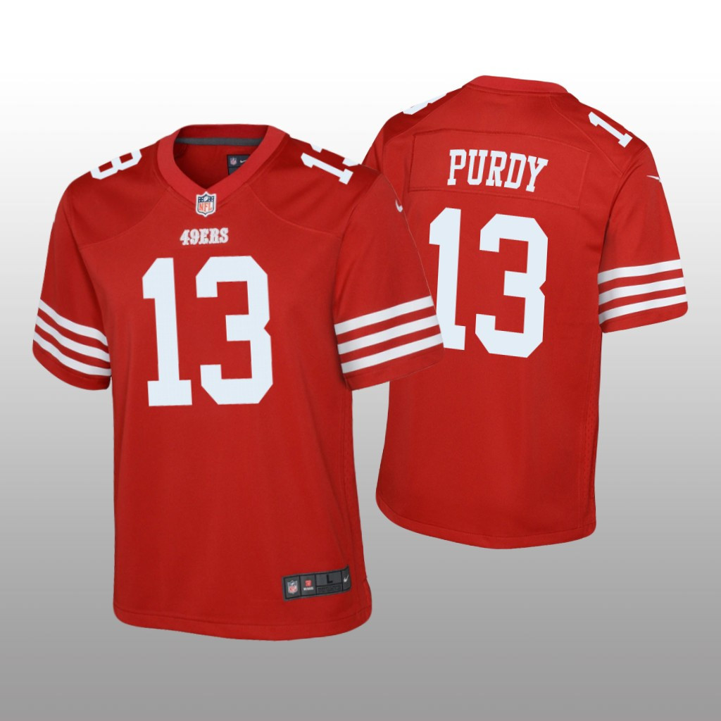 Youth's Brock Purdy San Francisco 49ers Game Player Red Jersey - All Stitched