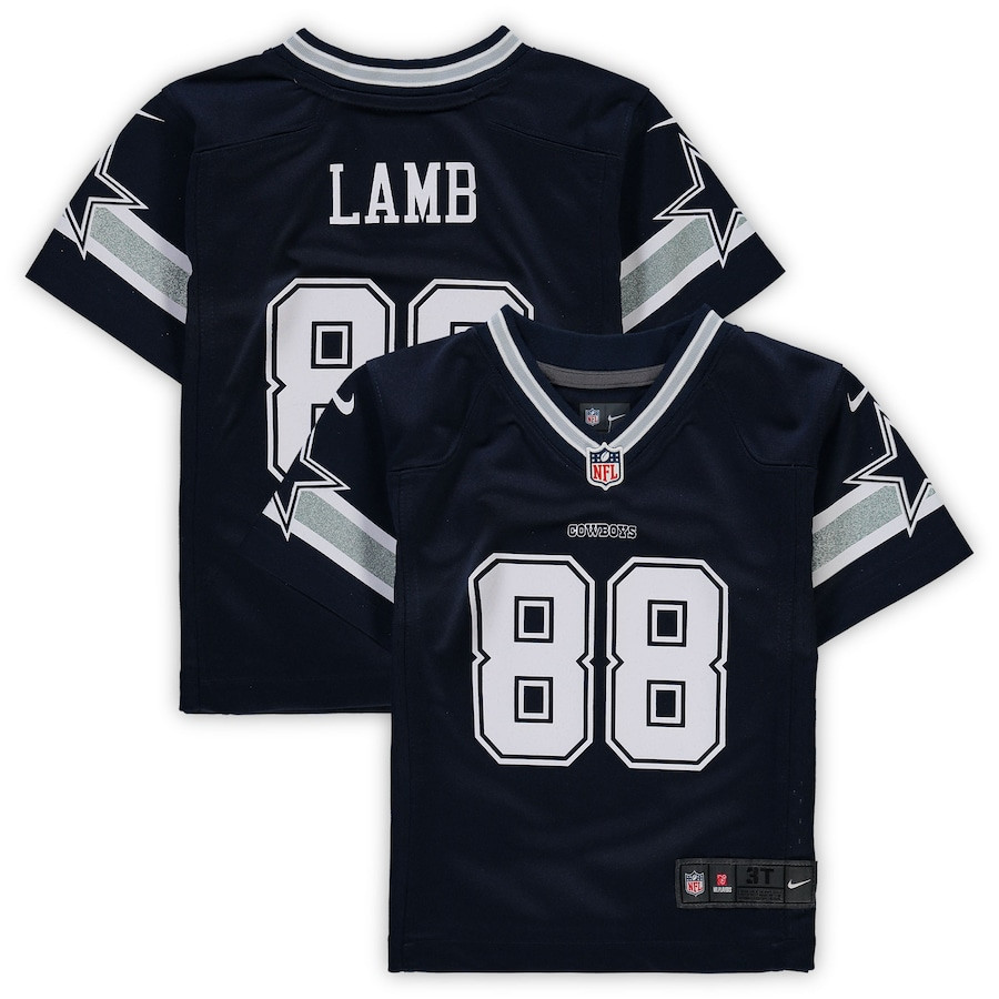 Youth's CeeDee Lamb Dallas Cowboys Navy Jersey - All Stitched