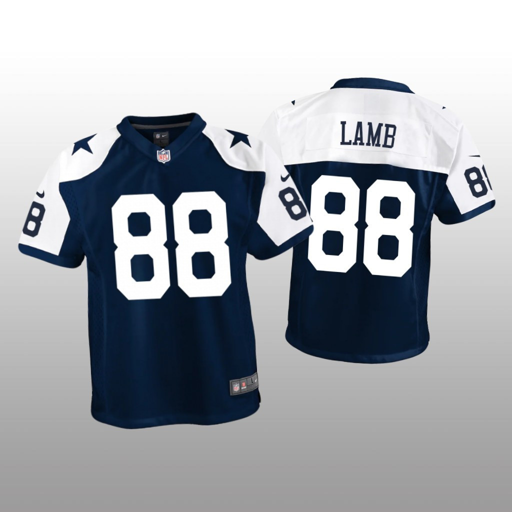 Youth's CeeDee Lamb Dallas Cowboys Navy/White Jersey - All Stitched