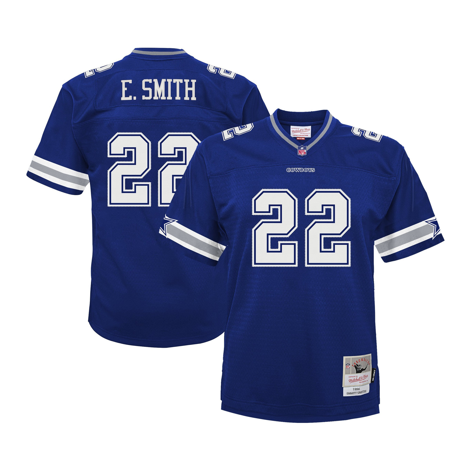 Youth's Emmitt Smith Dallas Cowboys Navy Jersey - All Stitched