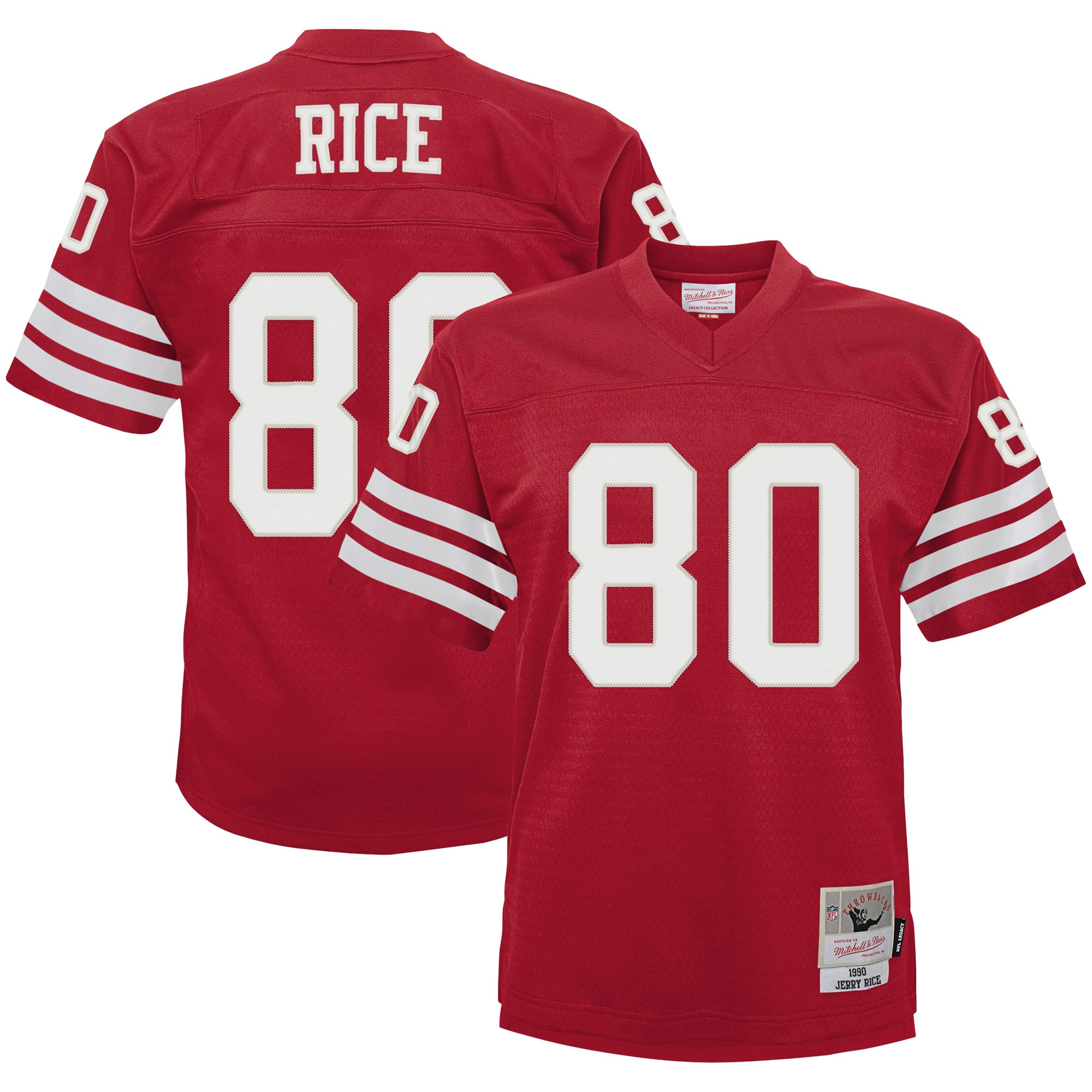 Youth's Jerry Rice San Francisco 49ers Red Jersey - All Stitched
