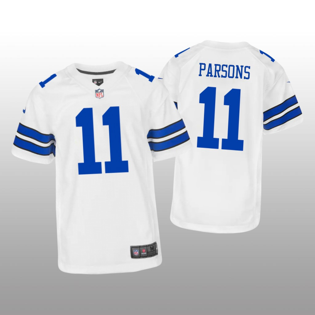 Youth's Micah Parsons Dallas Cowboys White Jersey - All Stitched