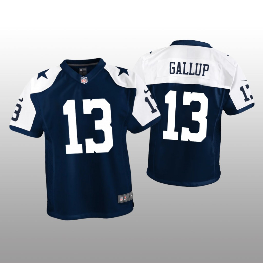 Youth's Michael Gallup Dallas Cowboys Navy/White Jersey - All Stitched