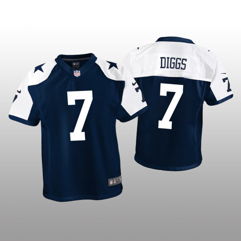 Youth's Trevon Diggs Dallas Cowboys Navy/White Jersey - All Stitched
