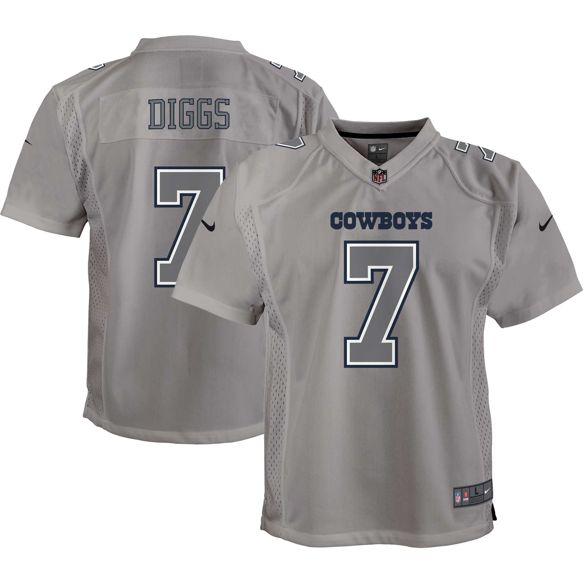 Youth's Trevon Diggs Dallas Cowboys Silver Jersey - All Stitched