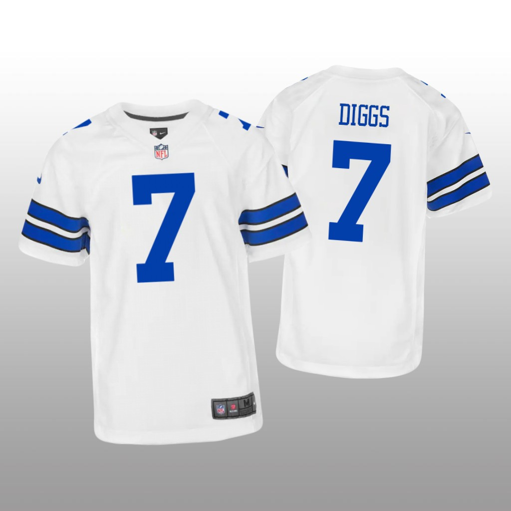 Youth's Trevon Diggs Dallas Cowboys White Jersey - All Stitched
