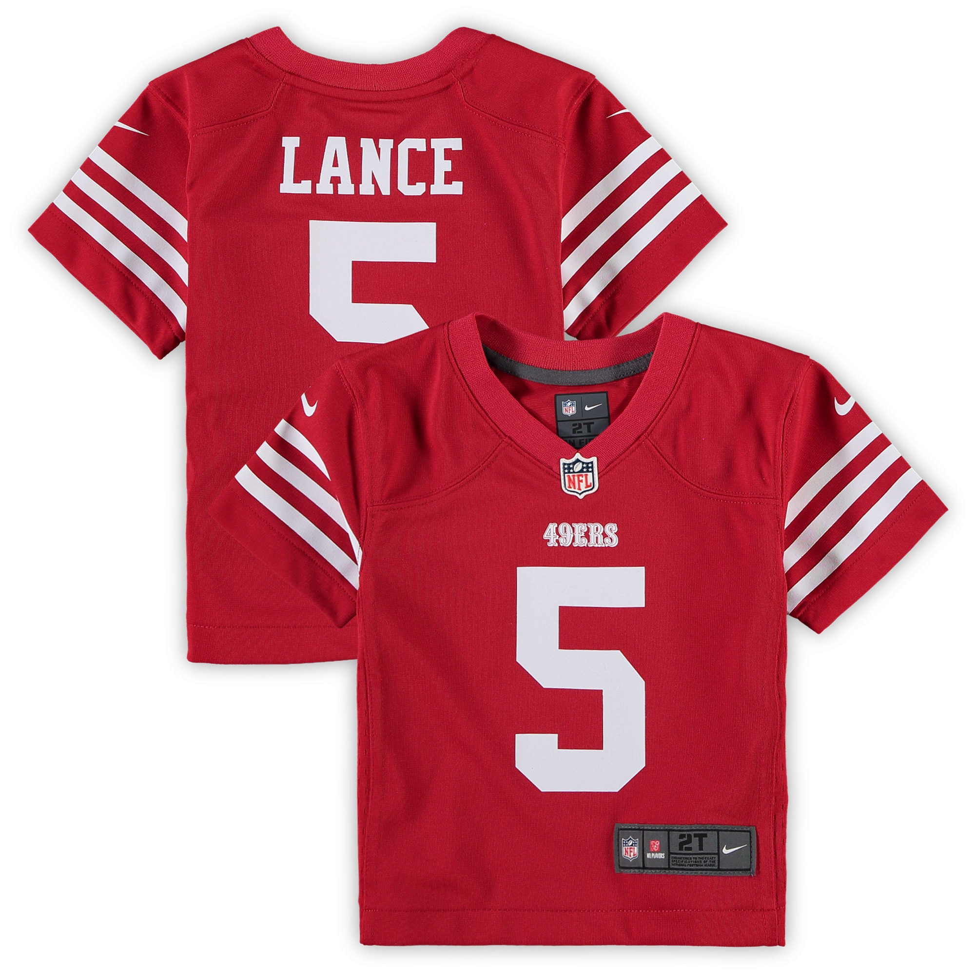 Youth's Trey Lance San Francisco 49ers Red Jersey - All Stitched