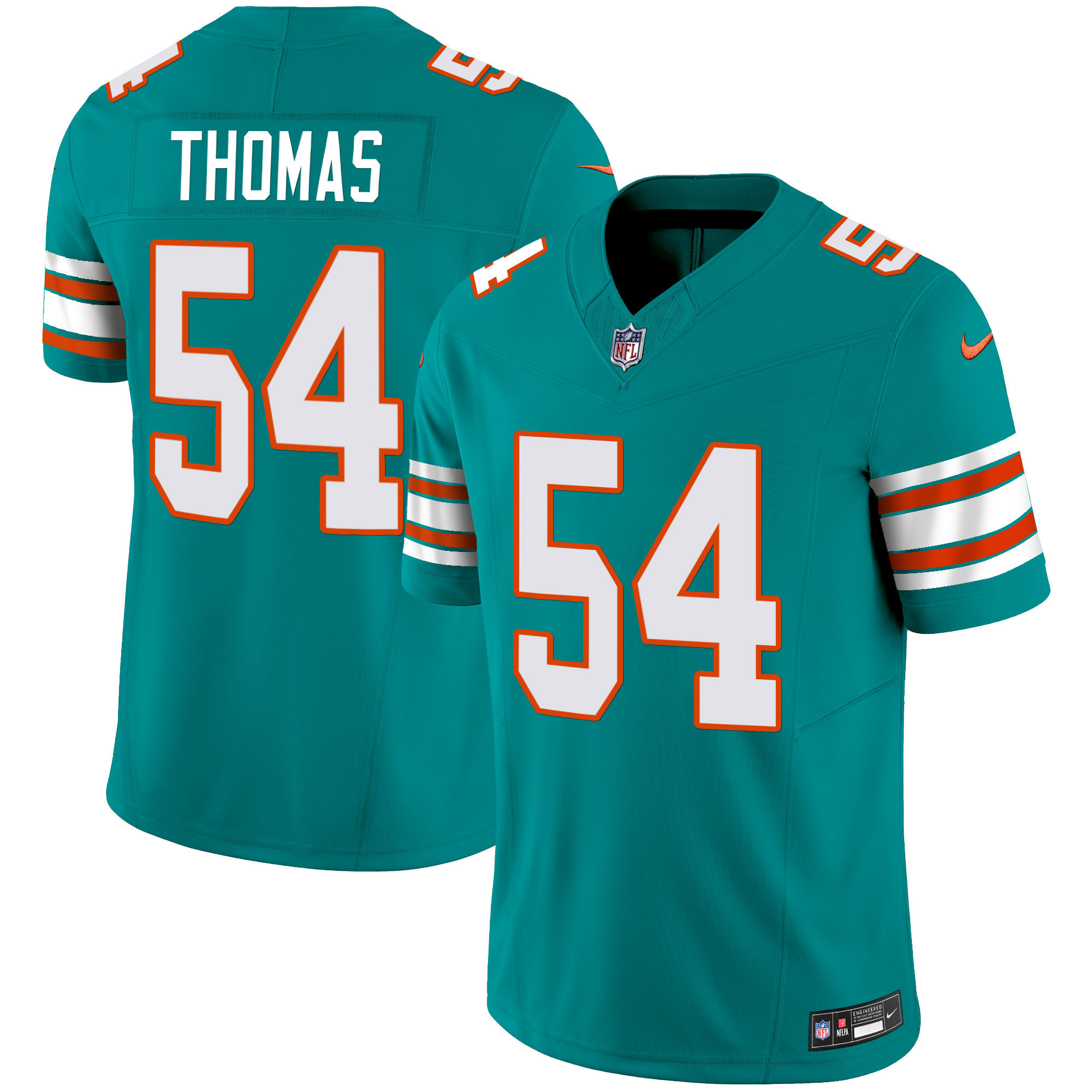 Zach Thomas Men's Miami Dolphins Vapor Limited Alternate Aqua Jersey - All Stitched