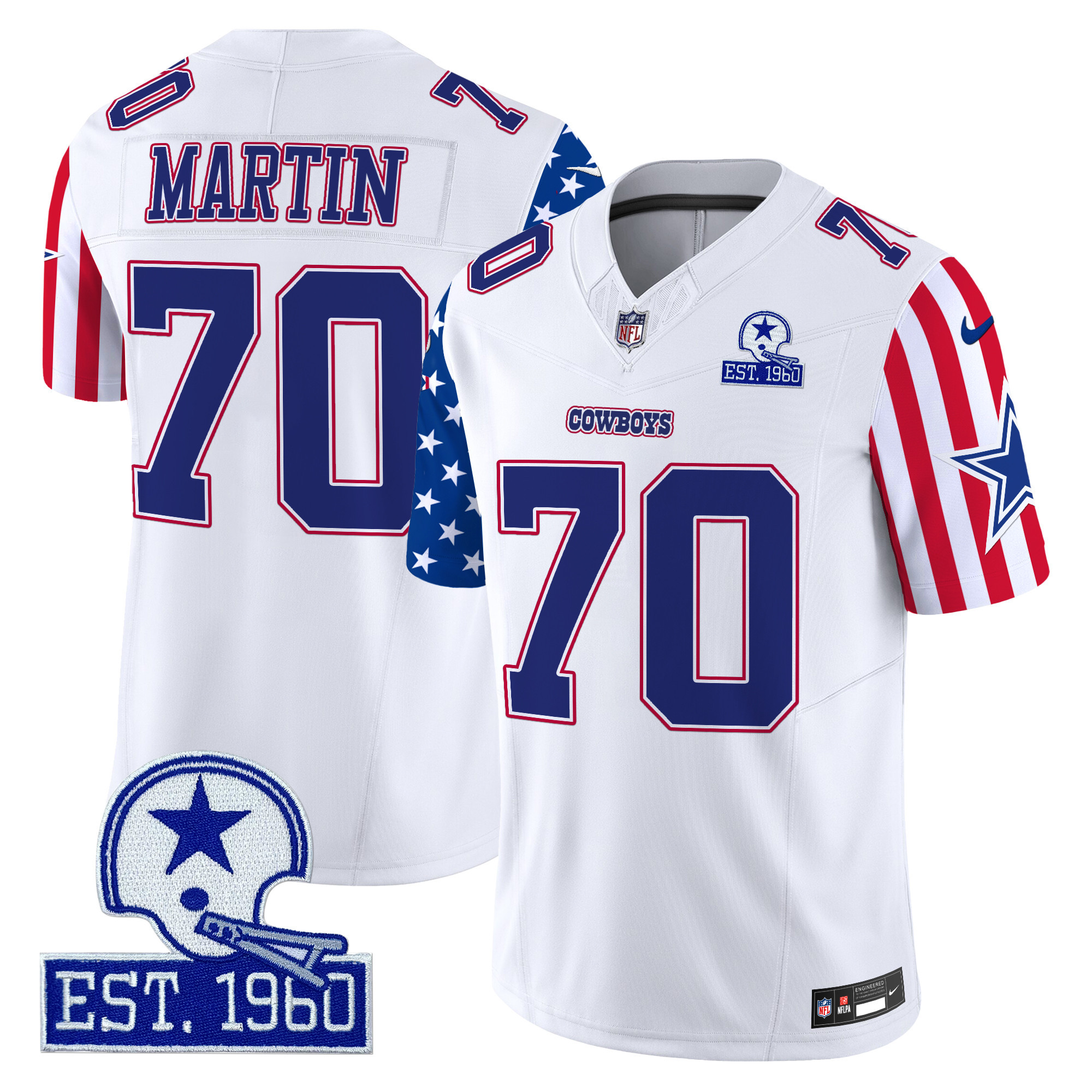 Zack Martin Men's Dallas Cowboys American Style Vapor Limited White Jersey - All Stitched