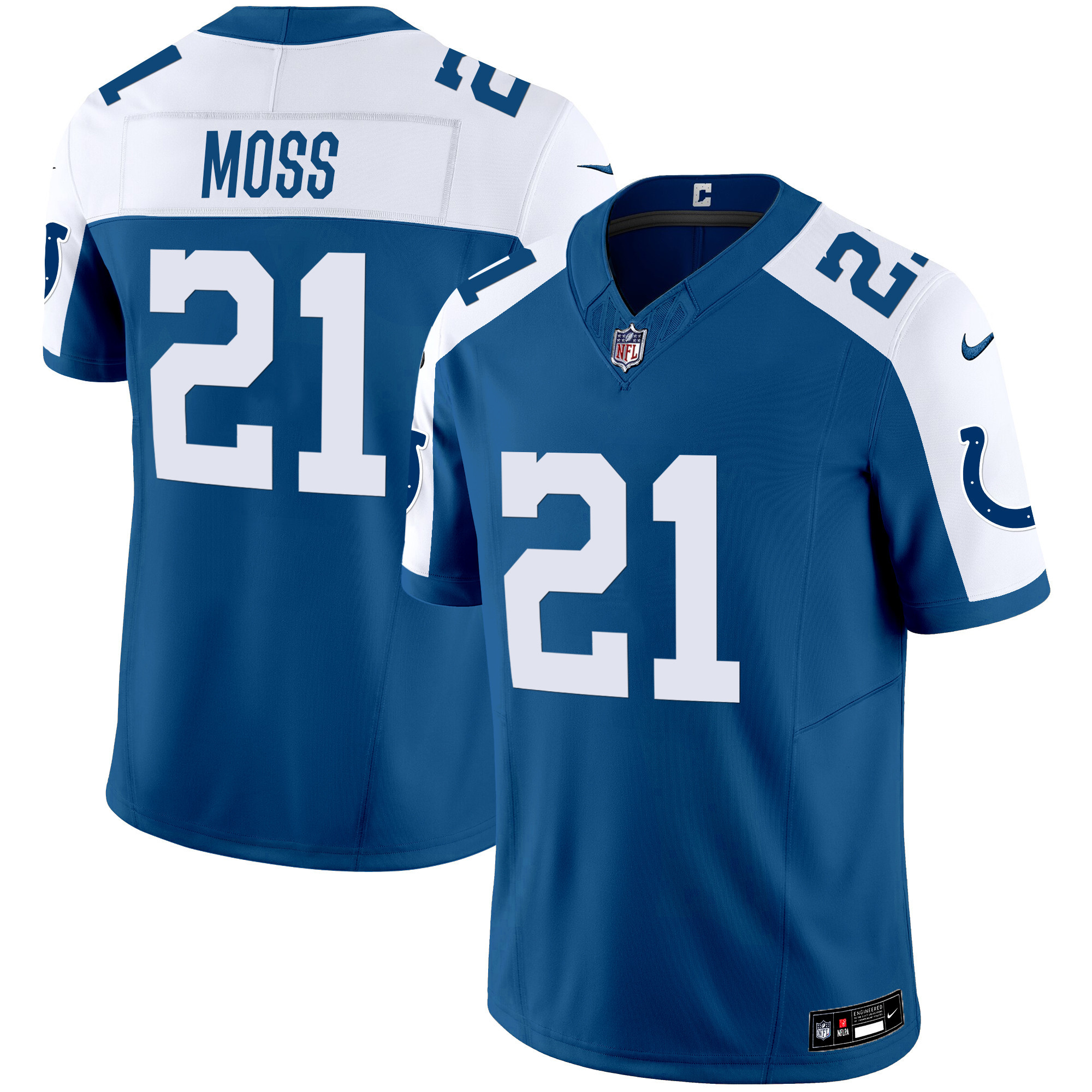 Zack Moss Men's Indianapolis Colts Vapor Limited Royal Alternate Jersey - All Stitched