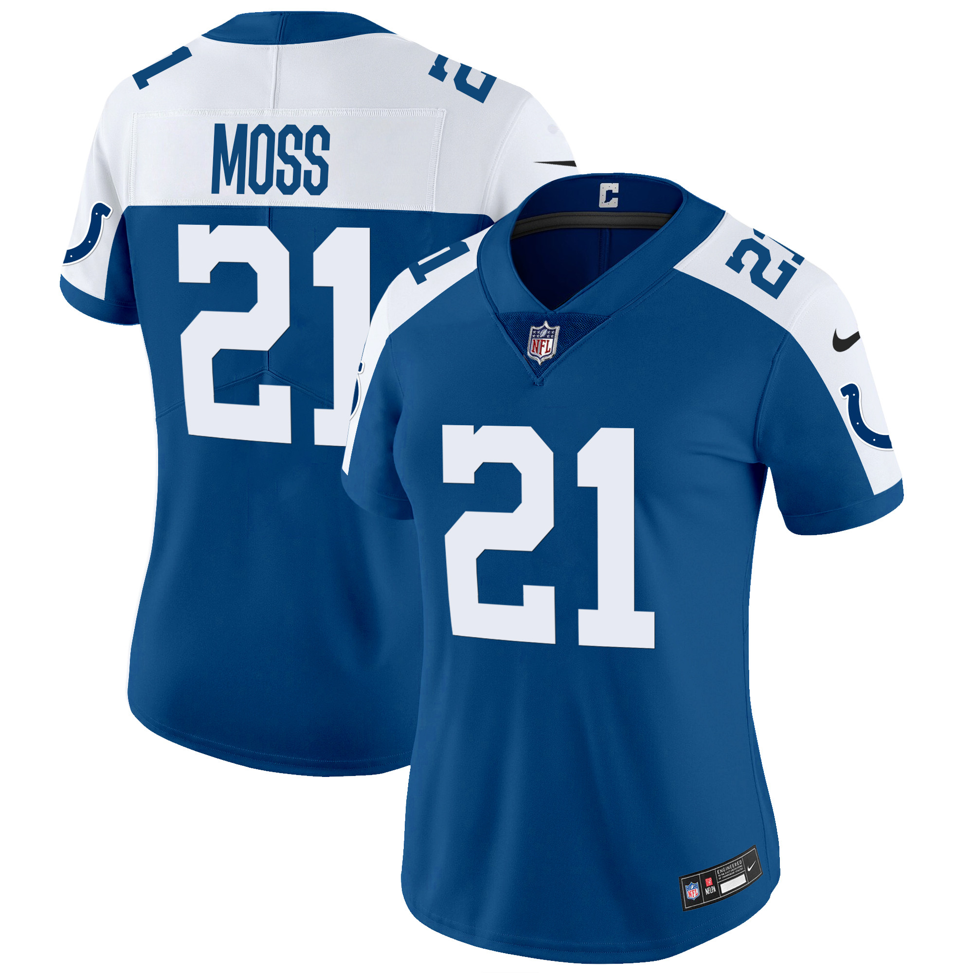 Zack Moss Women's Indianapolis Colts Vapor Limited Royal Alternate Jersey - All Stitched
