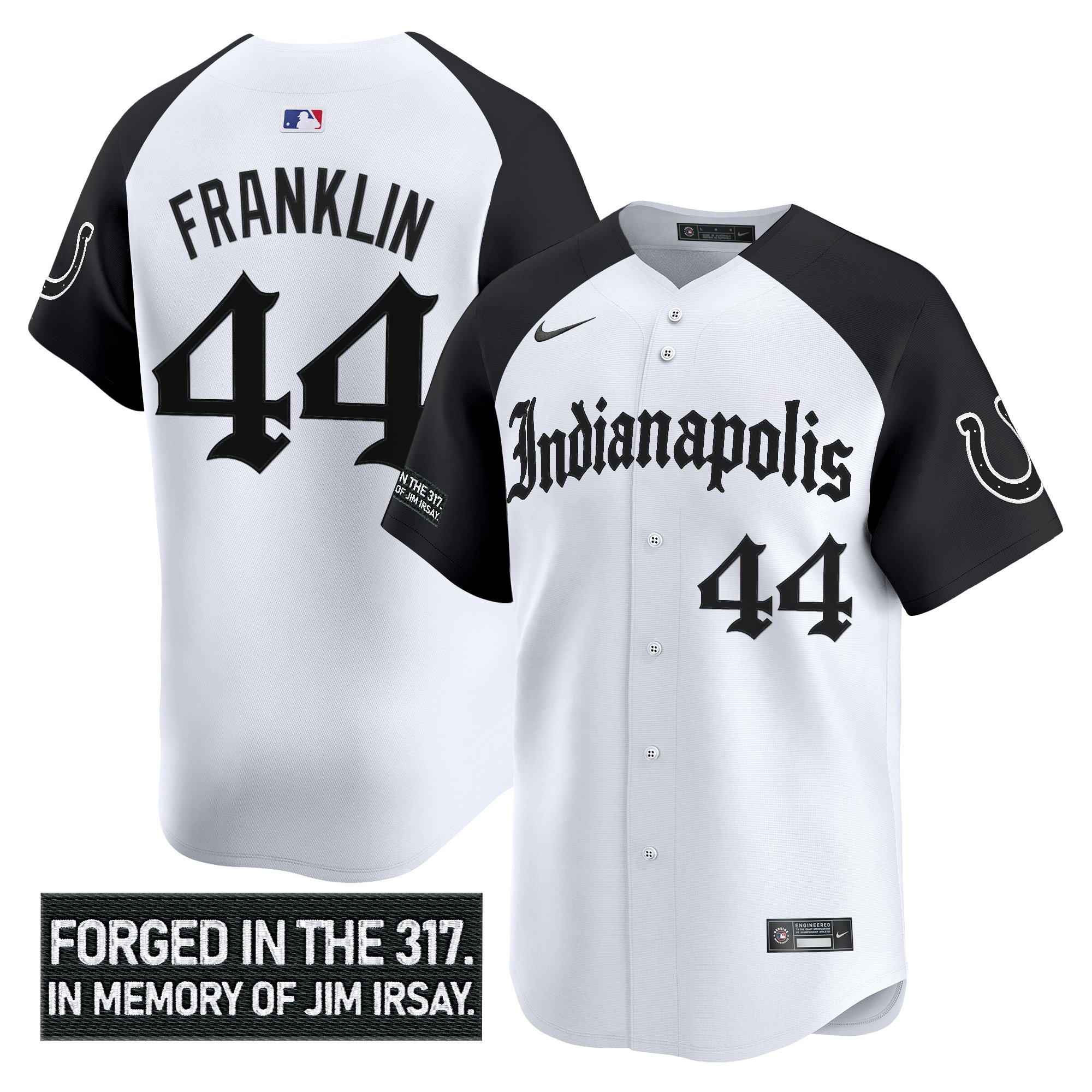 Zaire Franklin Men's Indianapolis Colts 'Jim Irsay Tribute' Vapor Baseball Alternate Jersey - All Stitched