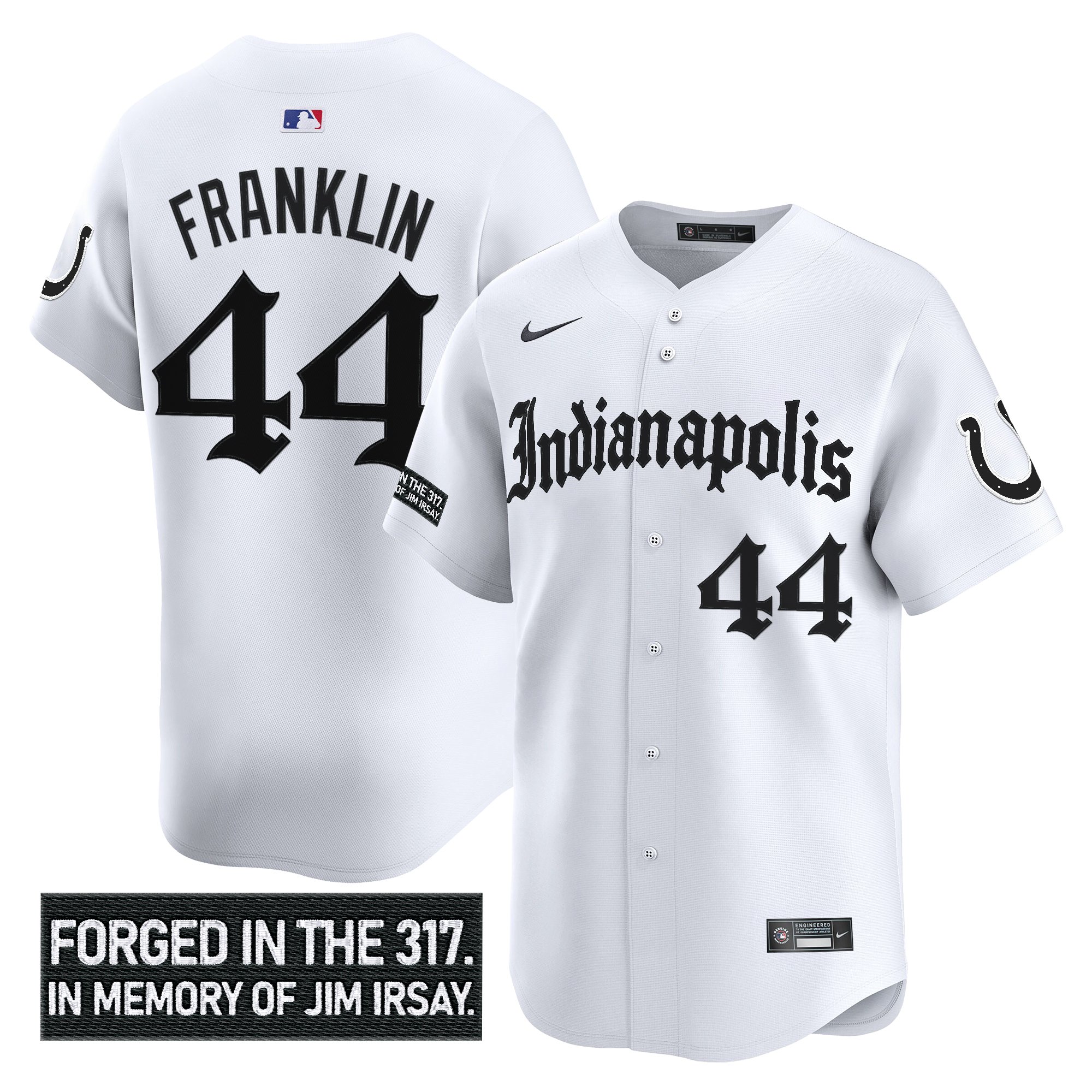 Zaire Franklin Men's Indianapolis Colts 'Jim Irsay Tribute' Vapor Baseball White Jersey - All Stitched
