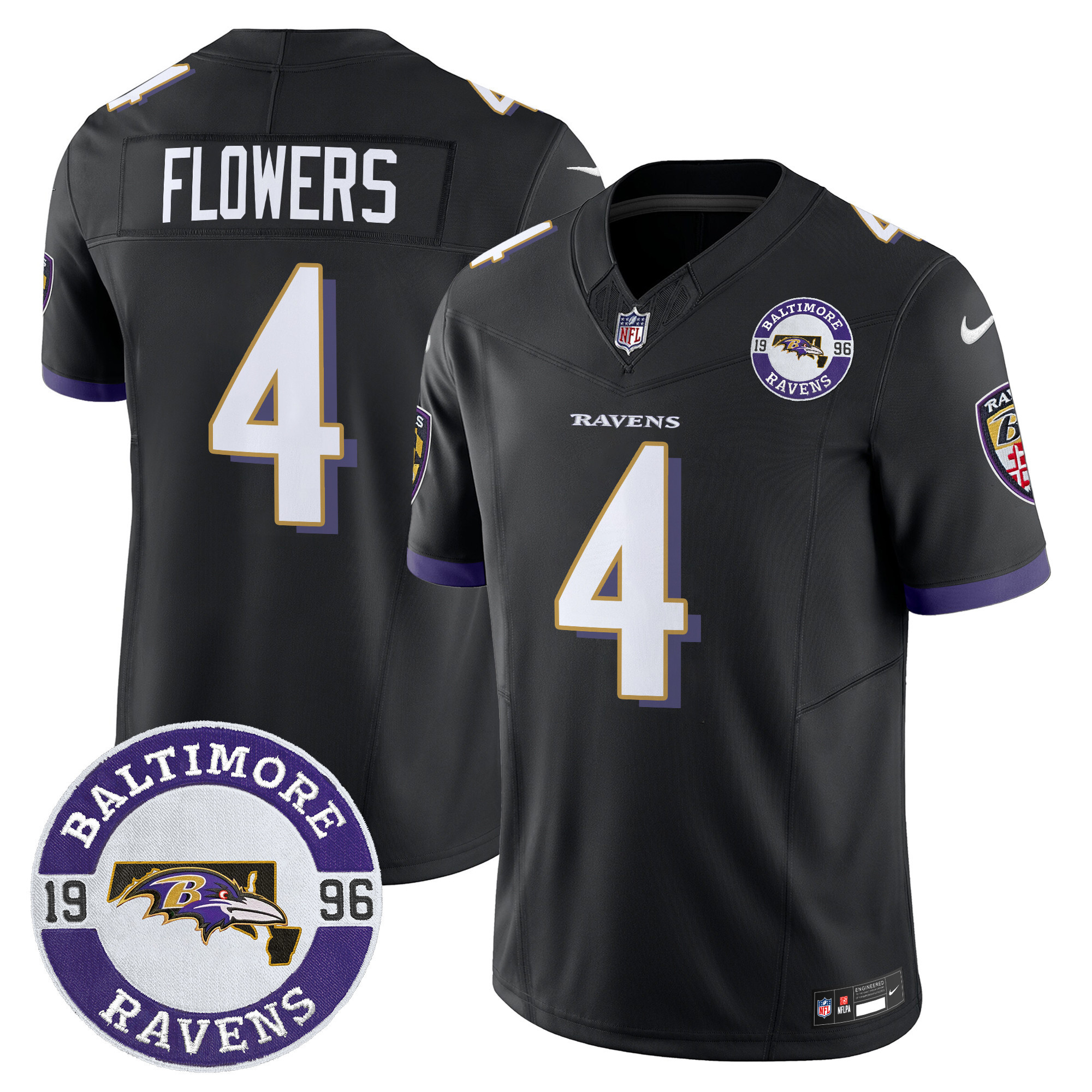 Zay Flowers Men's Baltimore Ravens 2024 Vapor Limited Black Jersey - All Stitched