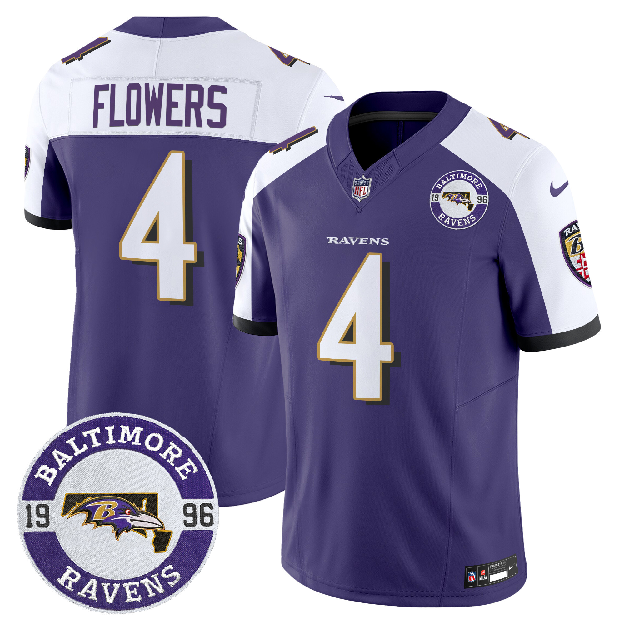 Zay Flowers Men's Baltimore Ravens 2024 Vapor Limited Purple Alternate Jersey - All Stitched