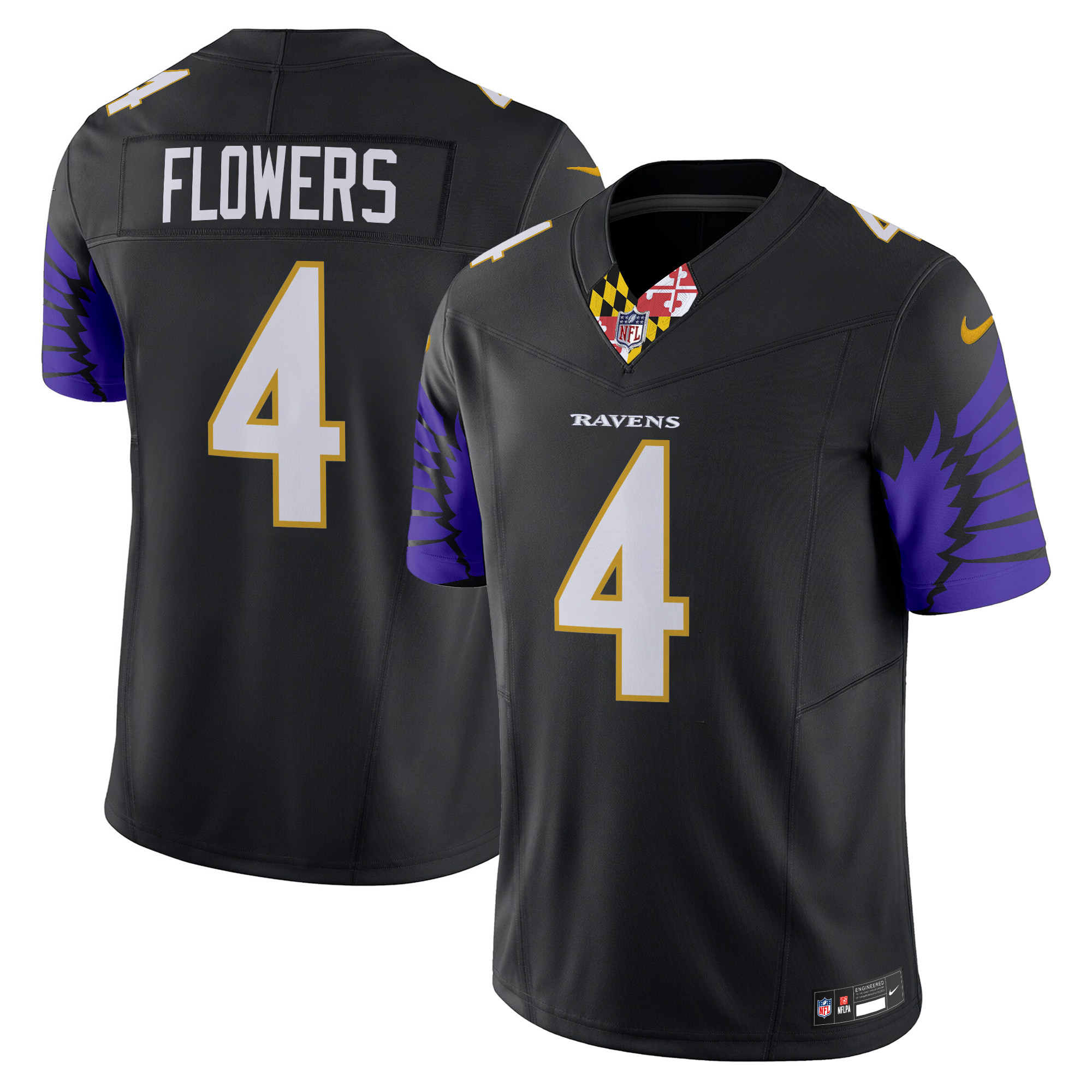 Zay Flowers Men's Baltimore Ravens Special Vapor Limited Black Jersey - All Stitched