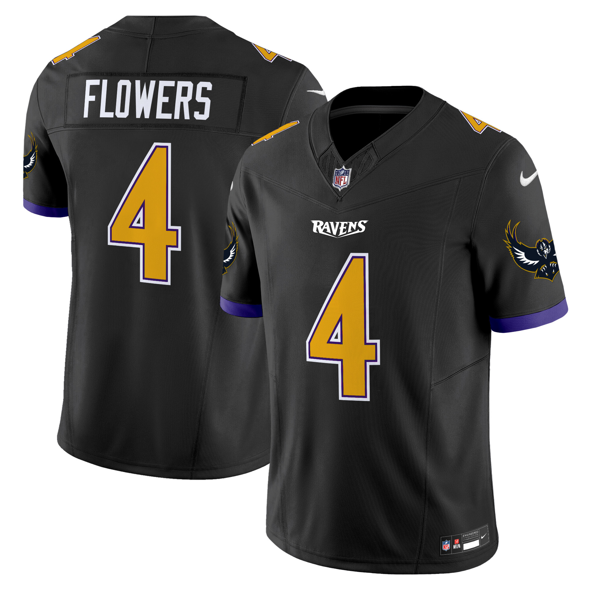 Zay Flowers Men's Baltimore Ravens Special Vapor Limited Black Jersey - All Stitched