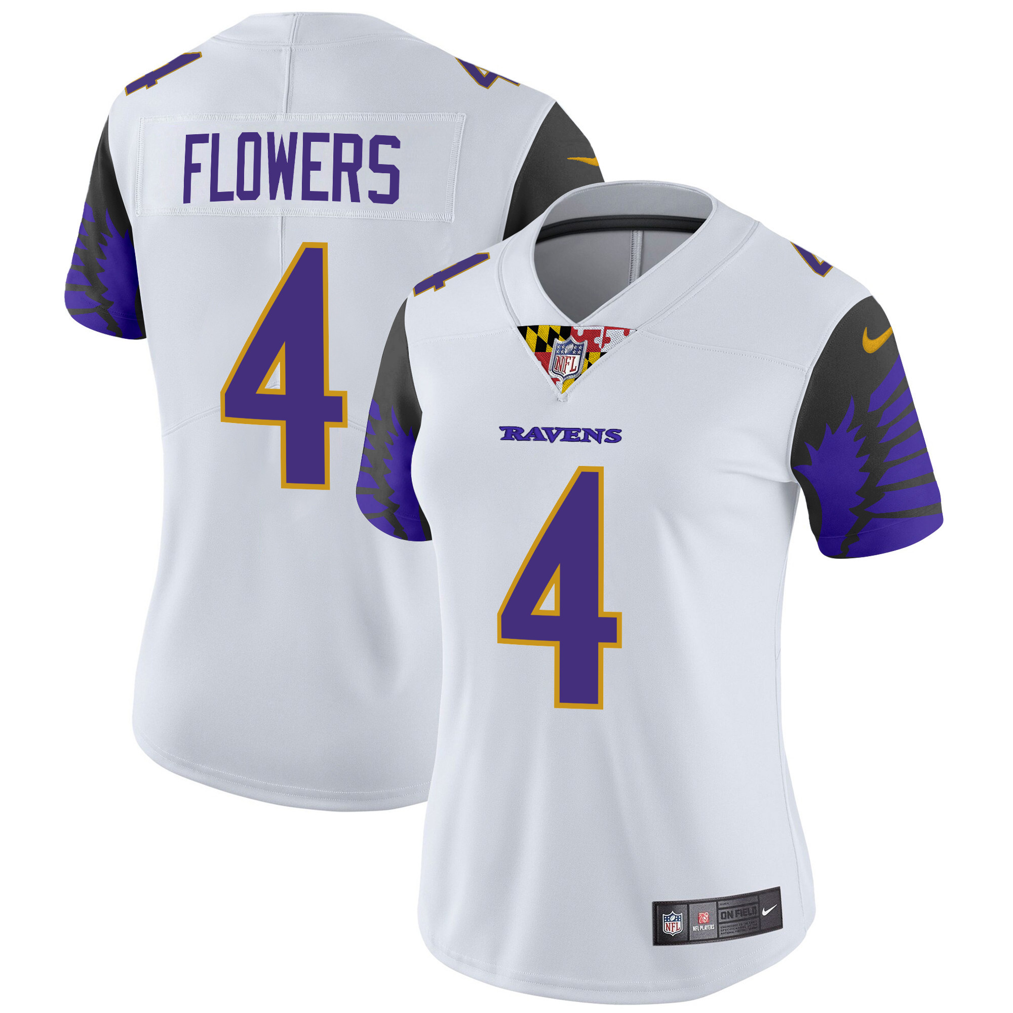 Zay Flowers Women's Baltimore Ravens Special Vapor Limited White Jersey - All Stitched