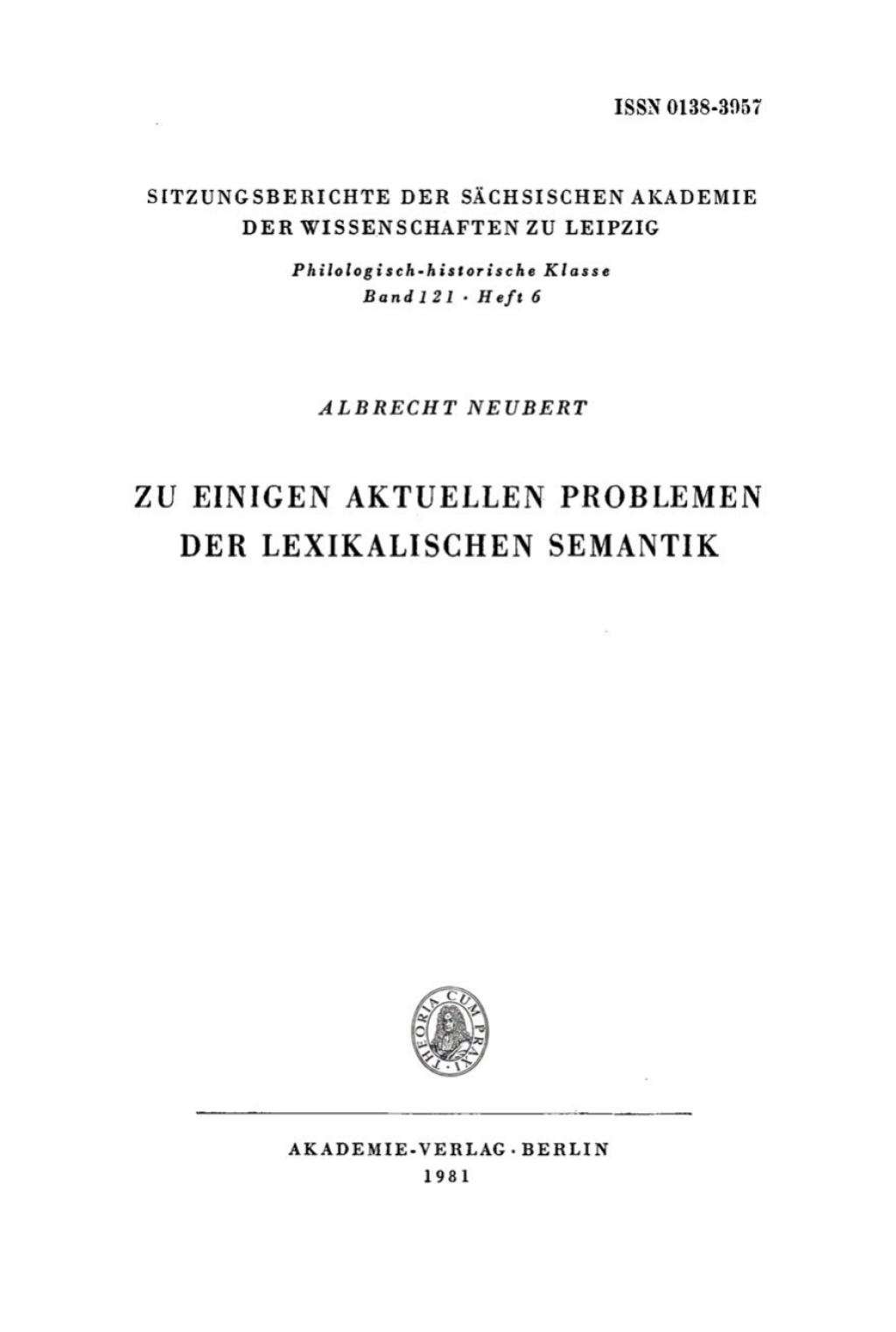 Zu einigen aktuellen Problemen der lexikalischen Semantik 1st Edition â€“ PDF/EPUB Version Downloadable