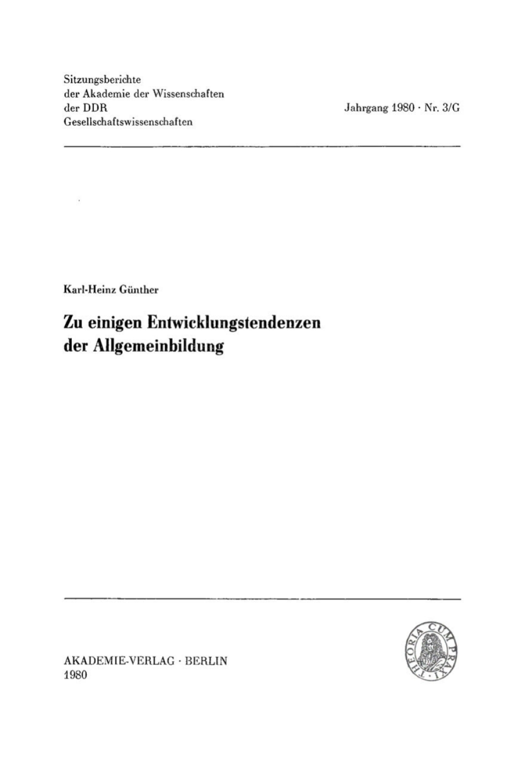 Zu einigen Entwicklungstendenzen der Allgemeinbildung 1st Edition â€“ PDF/EPUB Version Downloadable
