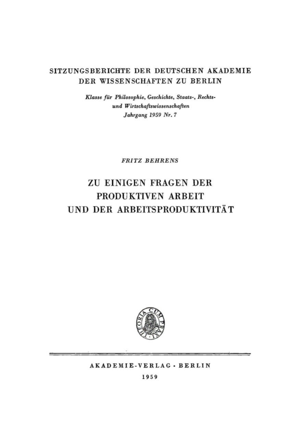 Zu einigen Fragen der produktiven Arbeit und der ArbeitsproduktivitÃ¤t 1st Edition â€“ PDF/EPUB Version Downloadable
