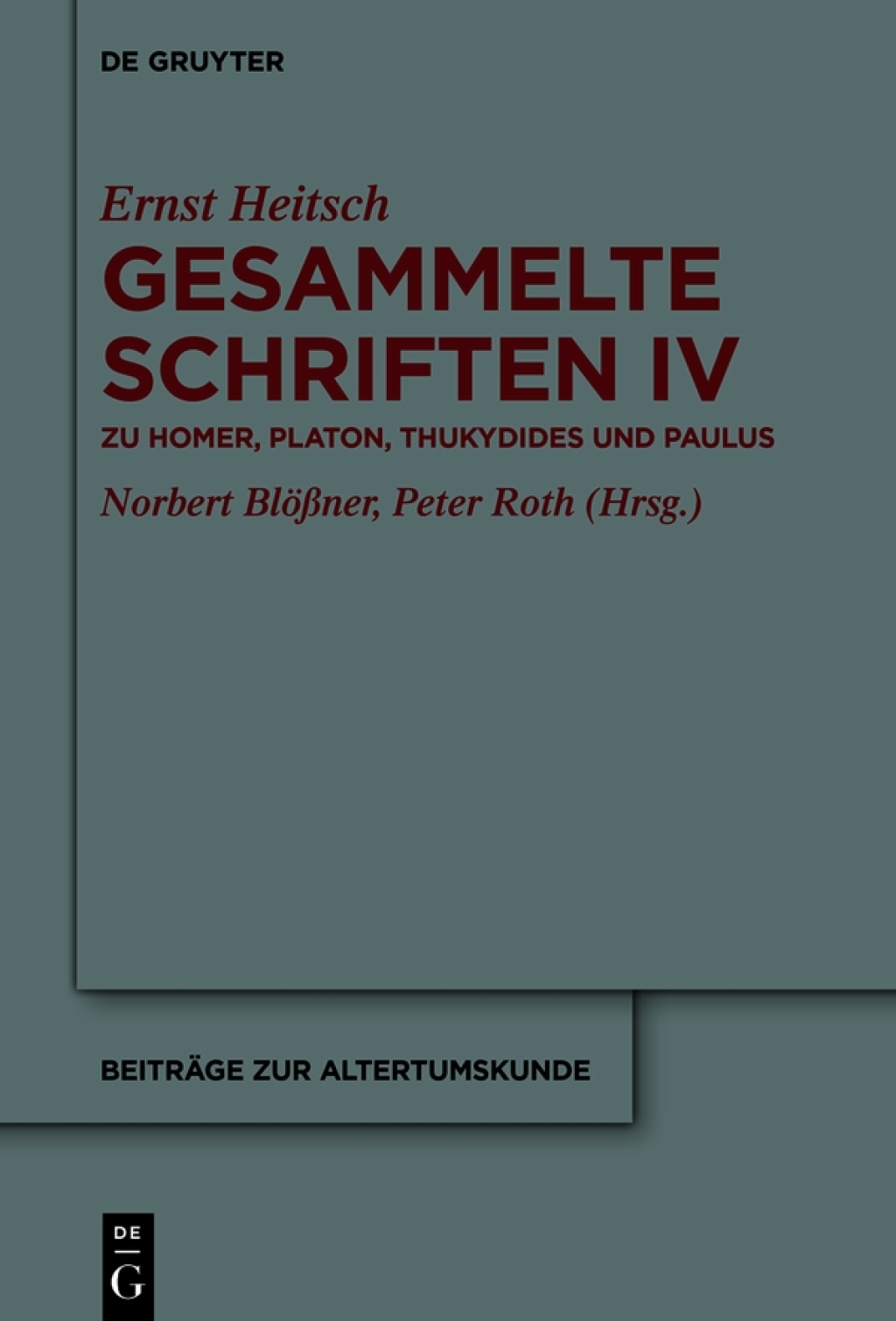 Zu Homer, Platon, Thukydides und Paulus Mit einem autobiographischen Brief 1st Edition â€“ PDF/EPUB Version Downloadable