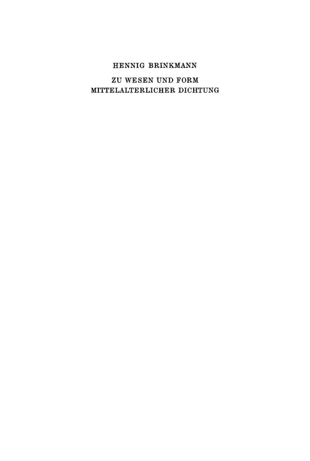 Zu Wesen und Form mittelalterlicher Dichtung 2nd Edition â€“ PDF/EPUB Version Downloadable