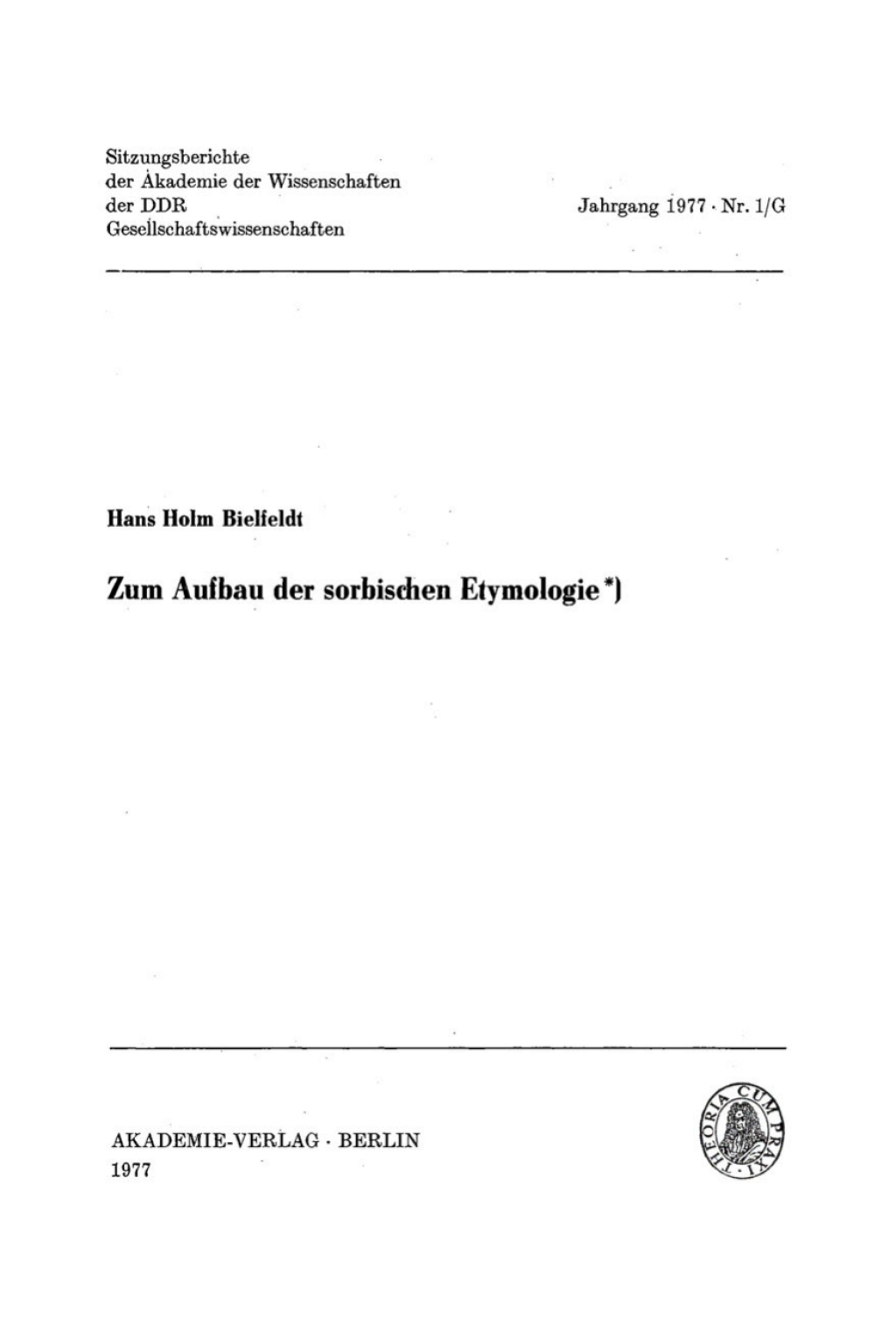 Zum Aufbau der sorbischen Etymologie 1st Edition â€“ PDF/EPUB Version Downloadable