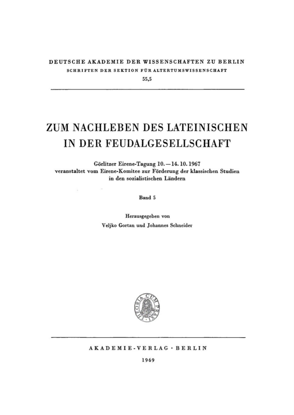 Zum Nachleben des lateinischen in der Feudalgesellschaft 1st Edition â€“ PDF/EPUB Version Downloadable