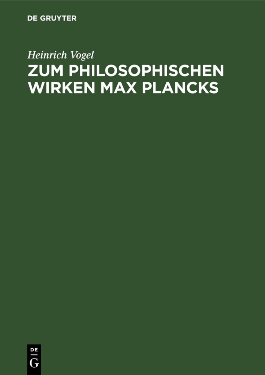 Zum philosophischen Wirken Max Plancks Seine Kritik am Posivitismus 1st Edition â€“ PDF/EPUB Version Downloadable