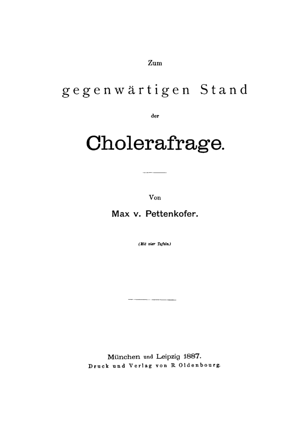 Zum Stand der gegenwÃ¤rtigen Cholerafrage 1st Edition â€“ PDF/EPUB Version Downloadable