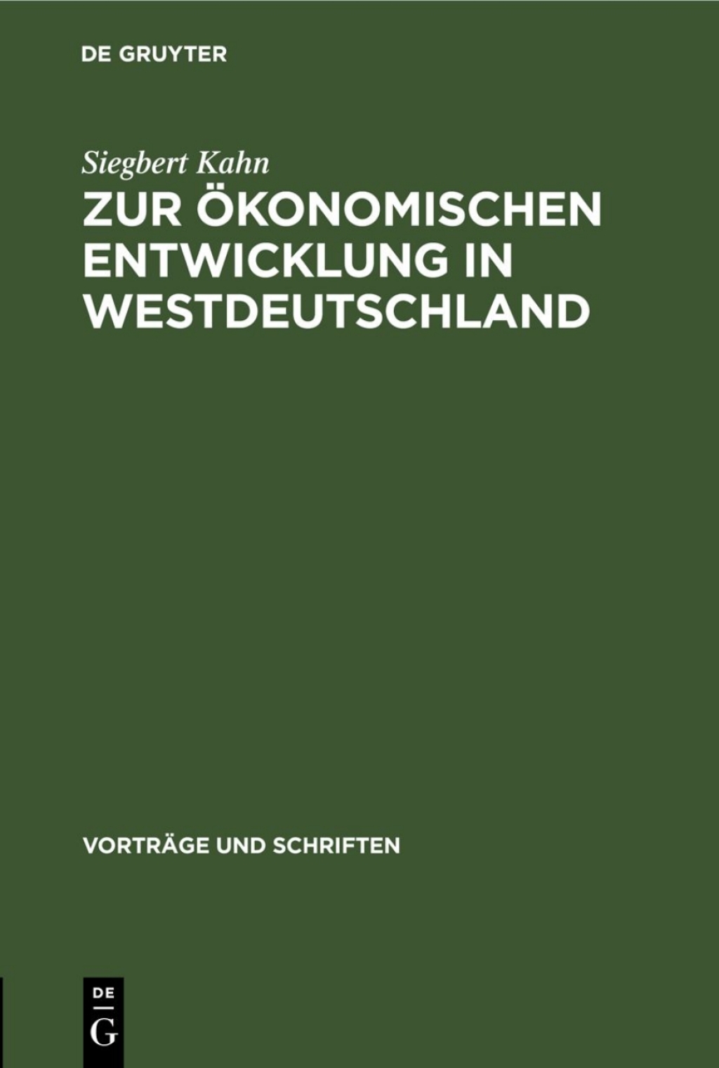 Zur Ã¶konomischen Entwicklung in Westdeutschland 1st Edition â€“ PDF/EPUB Version Downloadable