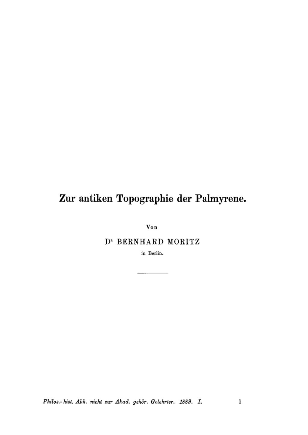 Zur antiken Topographie der Palmyrene 1st Edition â€“ PDF/EPUB Version Downloadable