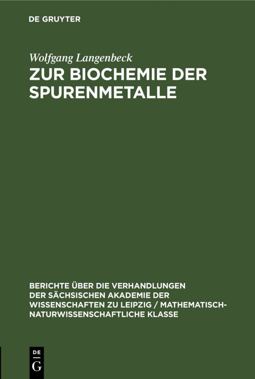 Zur Biochemie der Spurenmetalle 1st Edition â€“ PDF/EPUB Version Downloadable