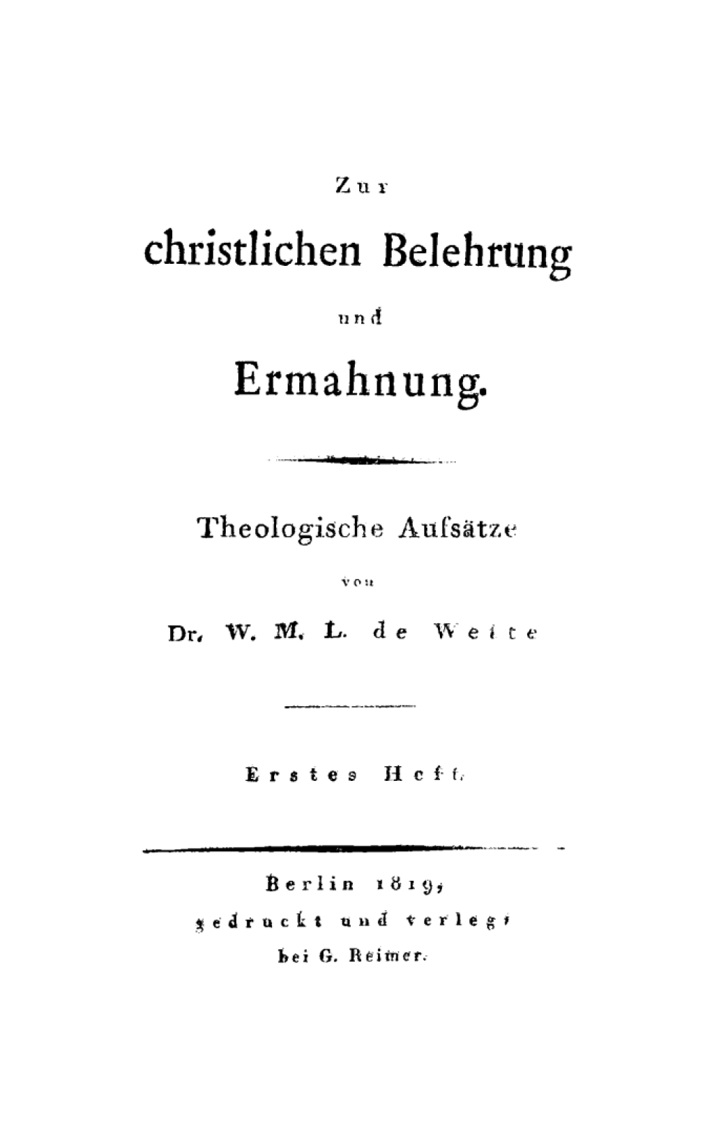 Zur christlichen Belehrung und Ermahnung. Theologische AufsÃ¤tze, Heft 1 1st Edition â€“ PDF/EPUB Version Downloadable