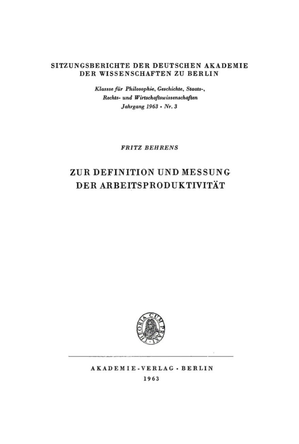Zur Definition und Messung der ArbeitsproduktivitÃ¤t 1st Edition â€“ PDF/EPUB Version Downloadable